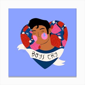 Boys Cry Square Canvas Print