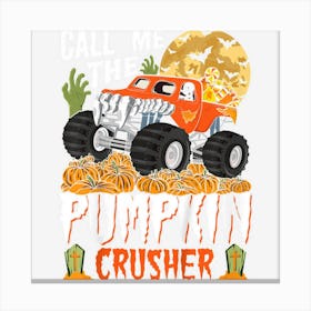 Kids The Pumpkin Crusher Halloween Monster Truck Canvas Print