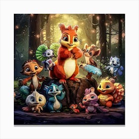 Cartoon 3d X2 Acc+Poe Style 9k Canvas Print