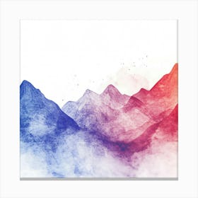 Watercolor Mountains 4 Canvas Print