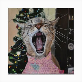 Christmas Cat Canvas Print