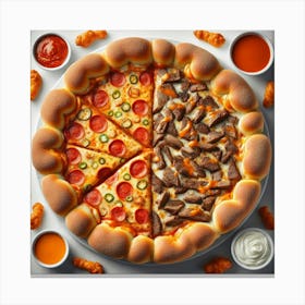 Pizza With Toppings 3 Canvas Print