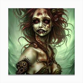 Zombie Girl Canvas Print