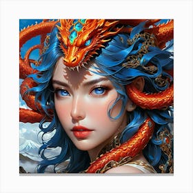 Dragon Girl jhgy Canvas Print
