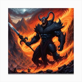 Demon Warrior lord Canvas Print