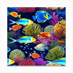 Fishes In The Sea Canvas Print