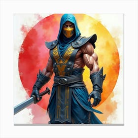 Mortal Kombat Ninja Fighter Concept Art (45) Canvas Print