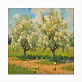 Big Pears in Trees Canvas Print