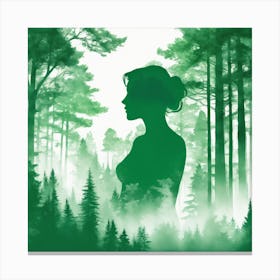 Woman In The Forest 2 Canvas Print