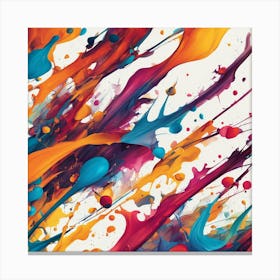 Colorful Splashes Canvas Print Canvas Print