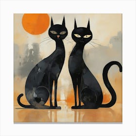 Abstract cats 7 Canvas Print