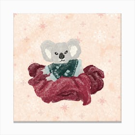 Christmas Koala with an ugly sweater Canvas Print