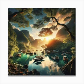 Sunrise In The Mountains 11 Canvas Print