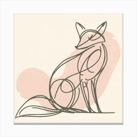 Fox Drawing Canvas Print