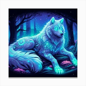 A mystical wolf 3 Canvas Print