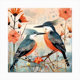 Bird In Nature Kingfisher 3 Canvas Print