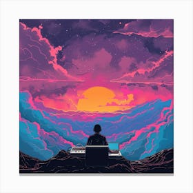 Sunset In The Sky Canvas Print