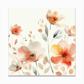 Watercolor Flowers 42 Canvas Print