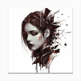 Splatter Girl 3 Canvas Print