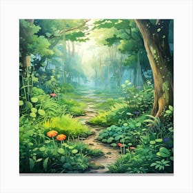 Path In The Forest Canvas Print