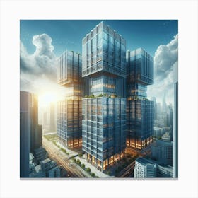 Futuristic Skyscraper 15 Canvas Print