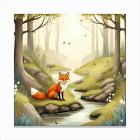 The wise and playful Fox Canvas Print