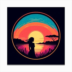 Sunset Silhouette 4 Canvas Print