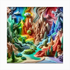 Rainbow Mountains Canvas Print