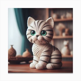 A kitten made of rope 3 Canvas Print