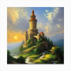 Castle On A Hill 4 Canvas Print