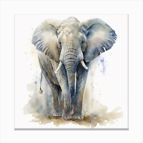 Elephant Watercolor Painting Canvas Print