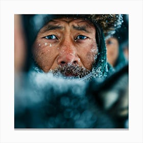 Man In The Snow Canvas Print