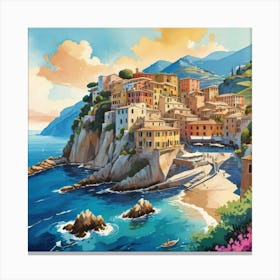 Default Italian Shore Art Print 0 Canvas Print