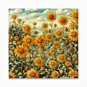 Sunflowers, by Peter Ghetu 2024 Canvas Print
