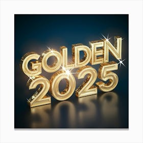 Golden 2025 Canvas Print