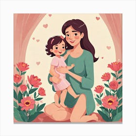 Mother And Daughter Canvas Print