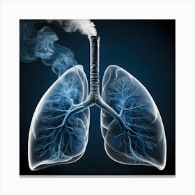 Lungs And Smoke 5 Canvas Print