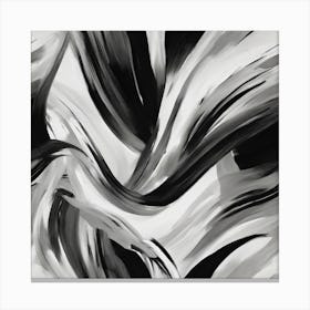 Abstract Black And White Painting 8 Canvas Print