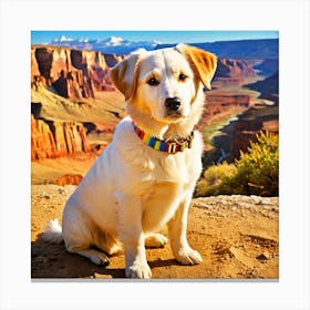 Grand Canyon Dog Canvas Print