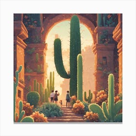 Cactus Garden 2 Canvas Print