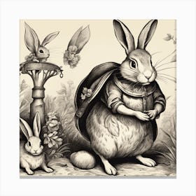 Easter Bunnies Canvas Print