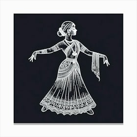 Amazing Paper cutting art works of Elegance Dancer 1 Canvas Print