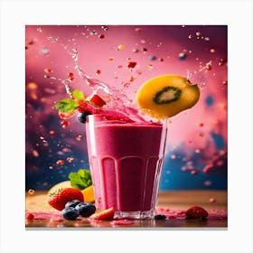 Smoothie Splash Canvas Print