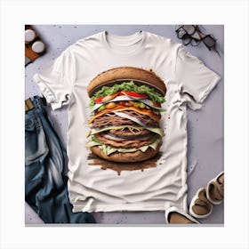 Burger Painting Canvas Print
