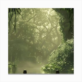 Two People In The Jungle Canvas Print