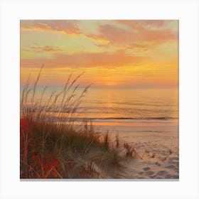 Sunset On The Beach 10 Canvas Print