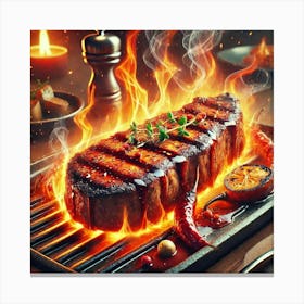 Inferno Glazed Steak Canvas Print