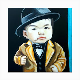 Little Boy In A Hat Canvas Print