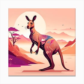 Kangaroo Abstract Canvas Print