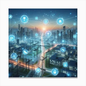 Futuristic Cityscape 33 Canvas Print